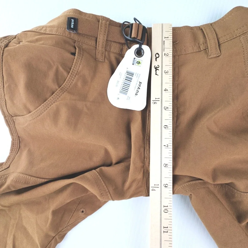 Prana Stretch Zion Slim Fit Tapered Leg Pant Mens 28x32 Brown Hiking Utility NWT